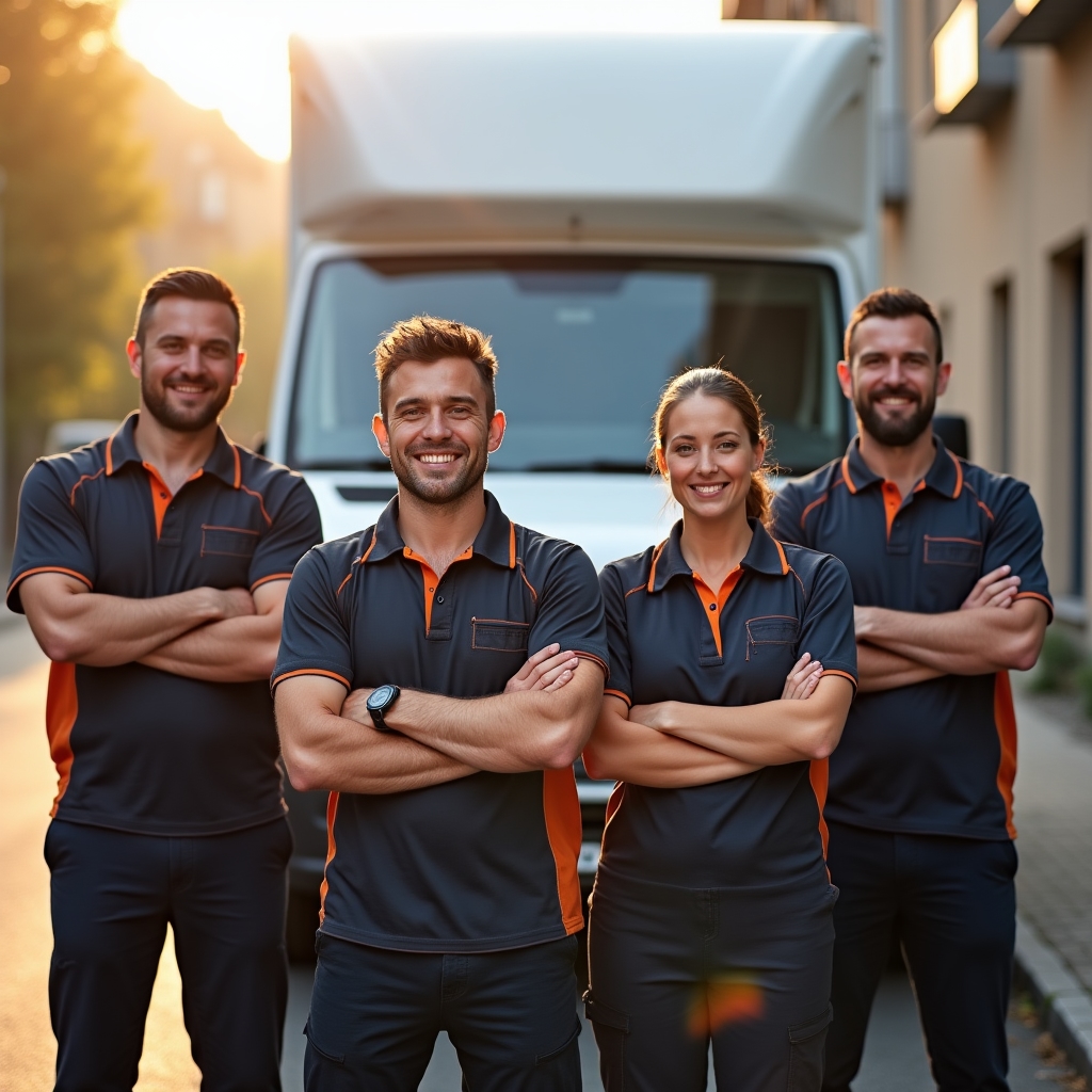 Das Karevrixai Umzugsteam bei der Arbeit